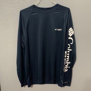 Men’s Colombia PFG Navy Blue Long sleeve Shirt  Size Small